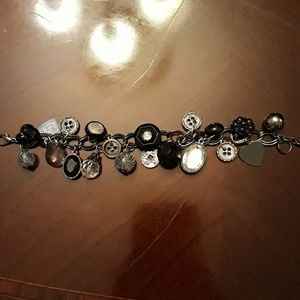 Vintage button charm bracelet